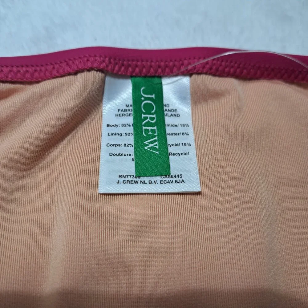 J. Crew Heritage 1989 High‎ Leg Bikini Bottom Size 3X Radiant Fuchsia Pink BP209